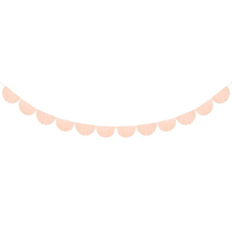 Peach Tissue Paper Scallop Garlands