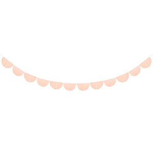 Peach Tissue Paper Scallop Garlands