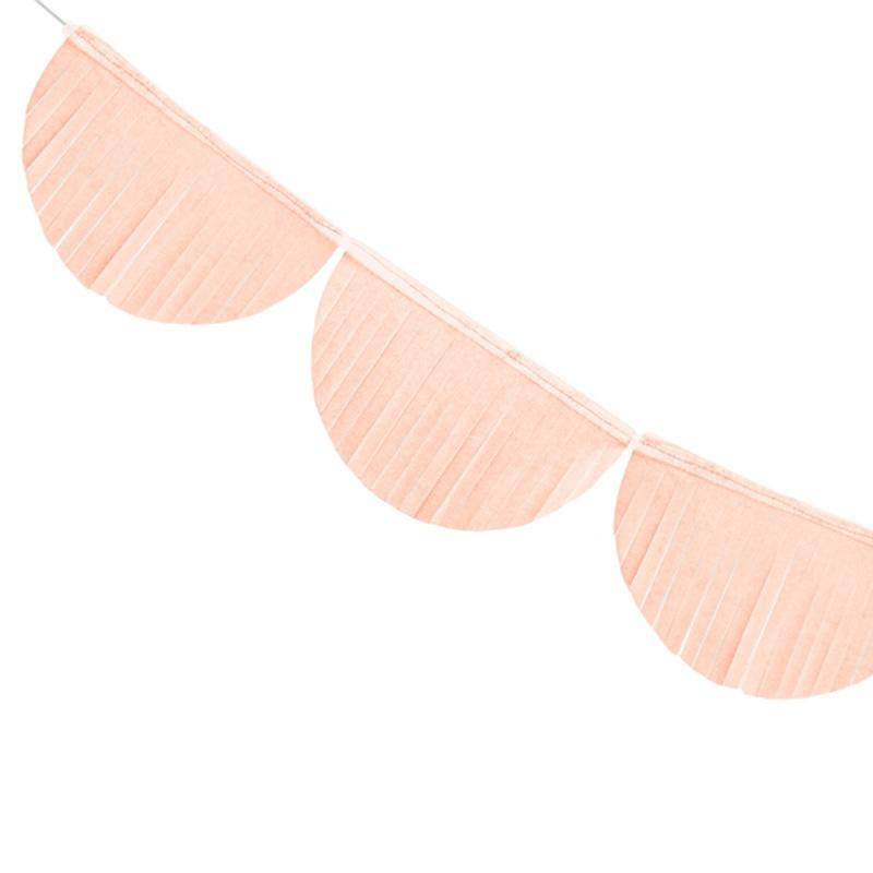 Peach Tissue Paper Scallop Garlands