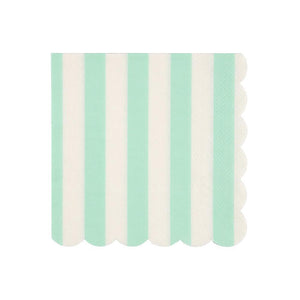 Mint Striped Large Napkins