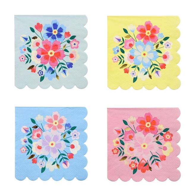 Bright Floral Small Napkins