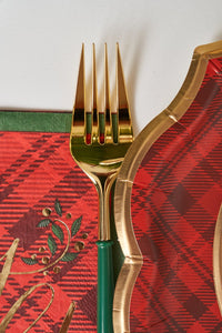 Emerald & Gold Bella Assorted Plastic Cutlery/24PC
