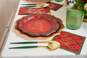 Emerald & Gold Bella Assorted Plastic Cutlery/24PC