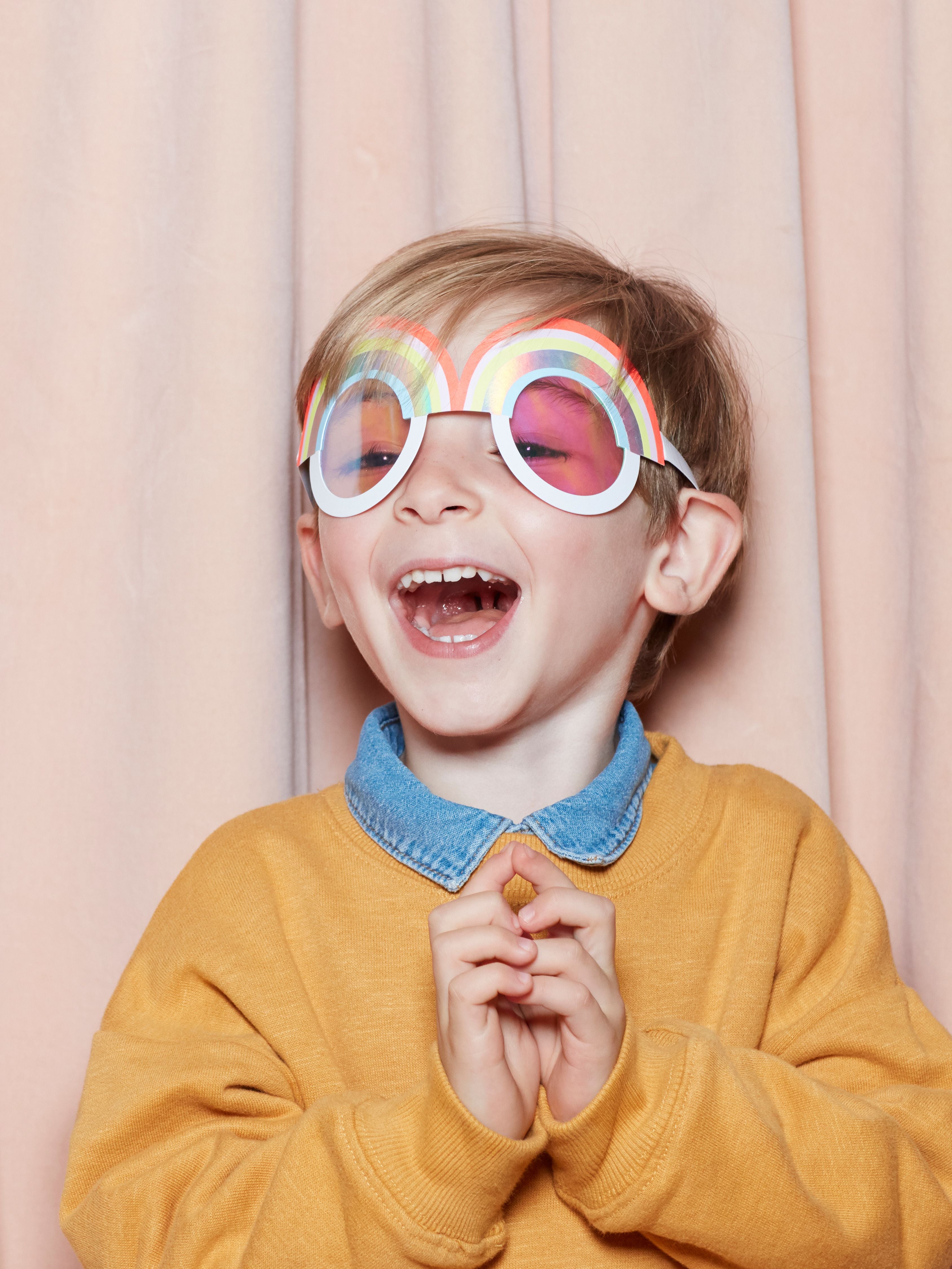 Rainbow Paper Glasses