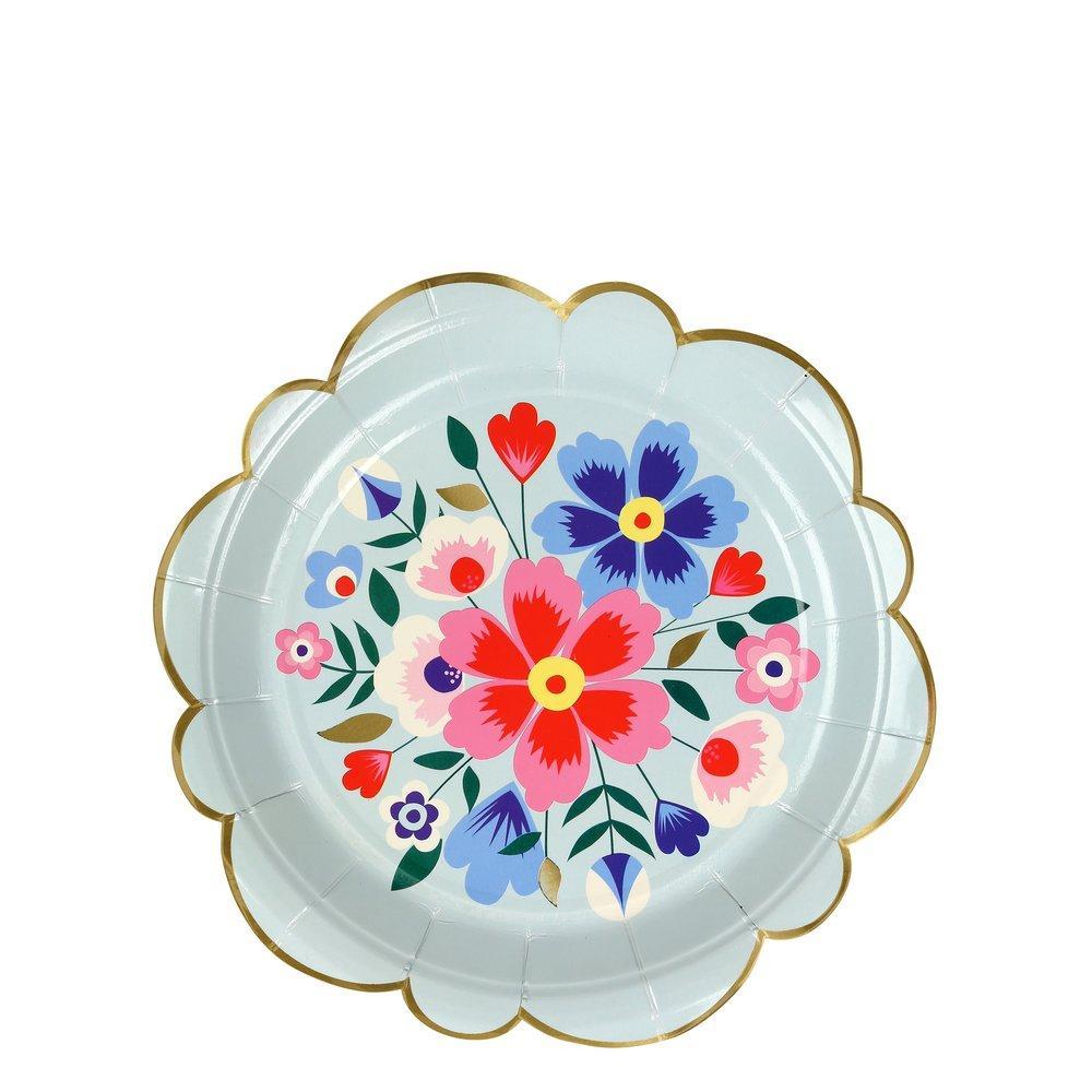 Bright Floral Large Plates