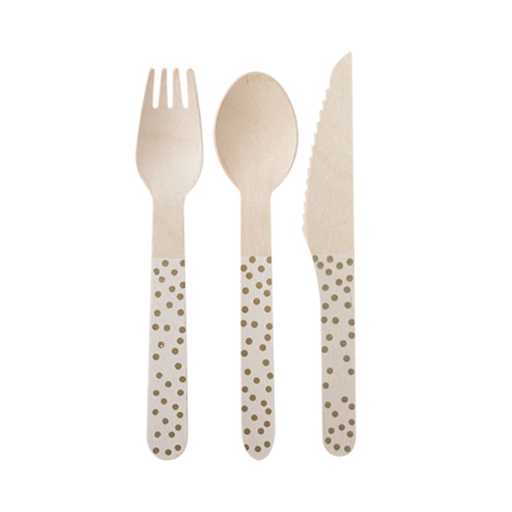 Dots Wooden Utensils