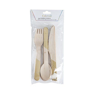 Gold Wooden Cutlery