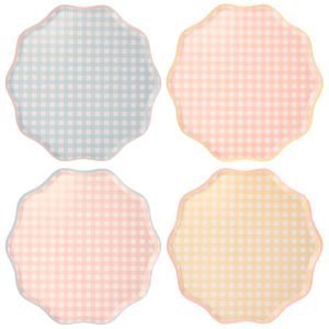 Gingham Dinner Plates