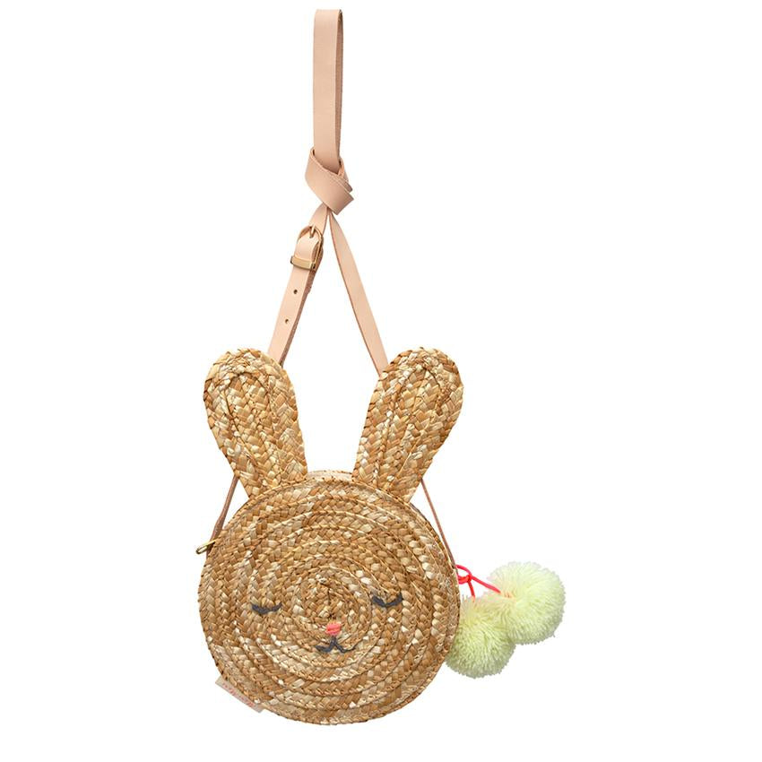 Bunny Cross Body Straw Bag