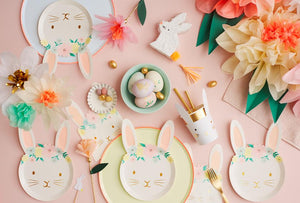 Floral Bunny Plates