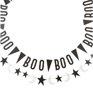 Vintage Halloween Boo with Stars Banner Set