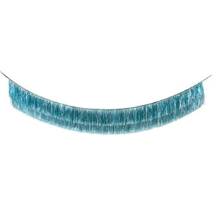 Blue Tinsel Fringe Garland