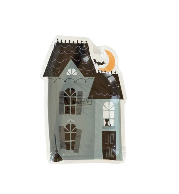 Witching Hour Haunted House Shaped Plate