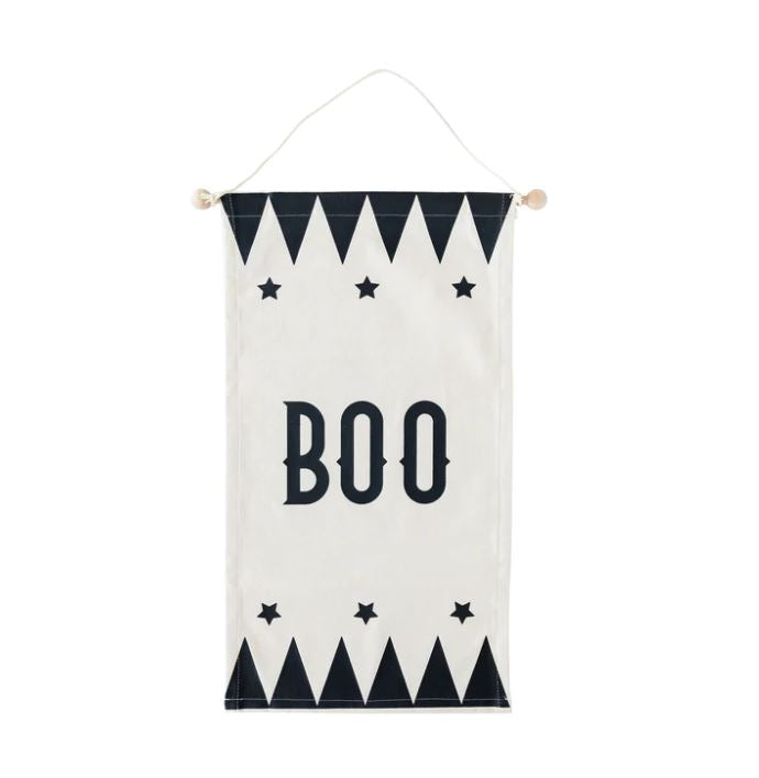 Vintage Halloween Boo Canvas Banner