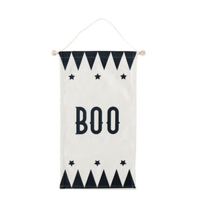 Vintage Halloween Boo Canvas Banner