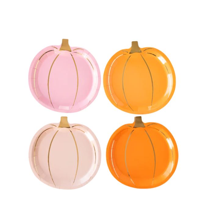 Happy Haunting Modern Pumpkin Plate Set