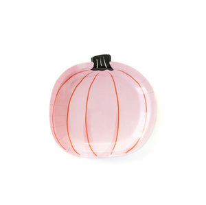 Pink Pumpkin Shaped 7" Paper Plates