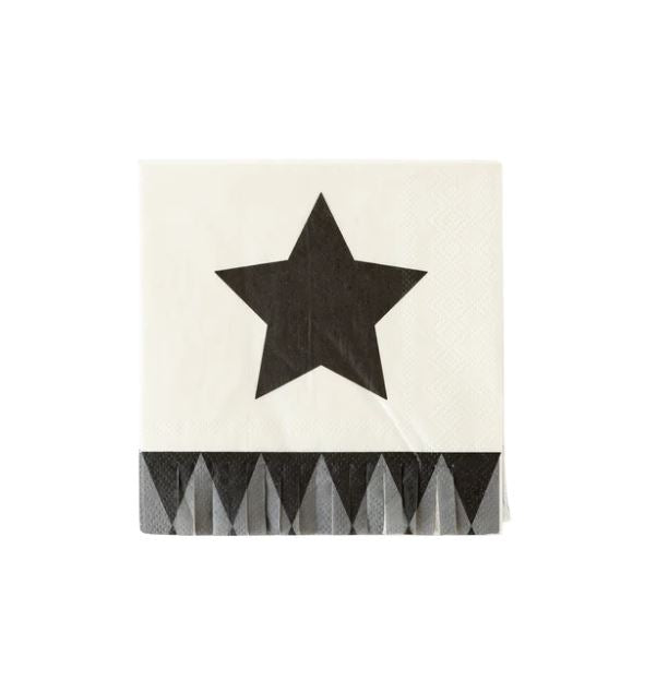 Vintage Halloween Star Fringe Cocktail Napkins