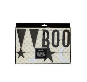 Vintage Halloween Boo with Stars Banner Set