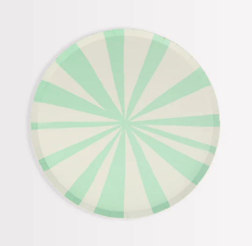 Mint Stripe Side Plates