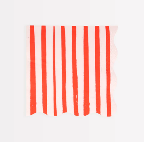 Red Stripe Large Napkins