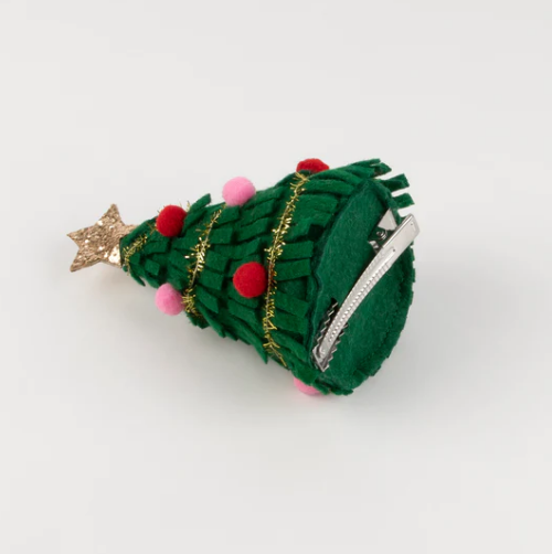 Big Christmas Tree Hair Clip