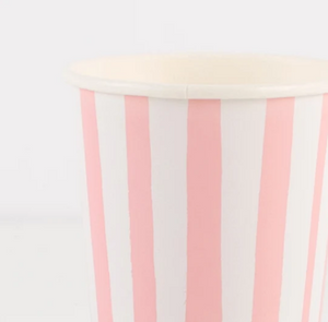 Pink Stripe Cups