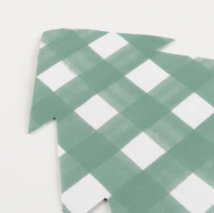 Green Gingham Tree Napkins