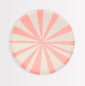 Pink Stripe Side Plates