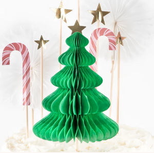 Christmas Honeycomb Cake Topper Set (x 10)