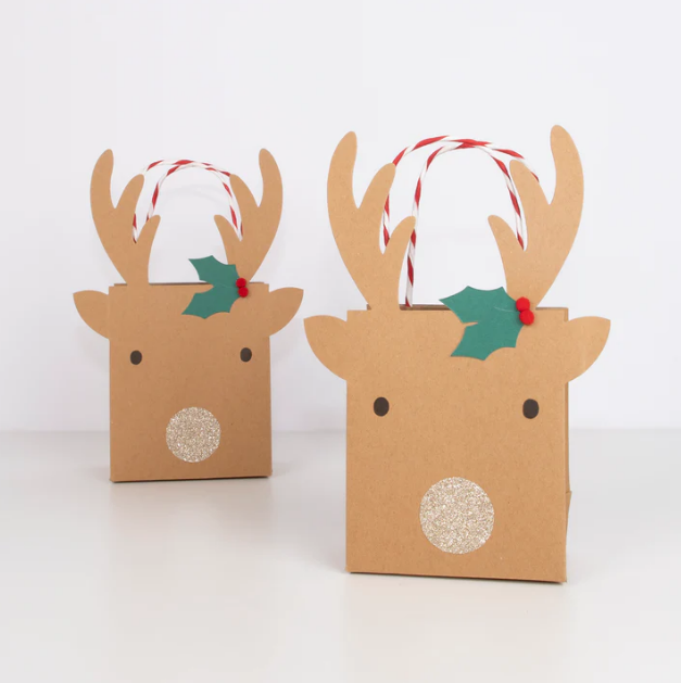 Small Reindeer Gift Bags (x 2)