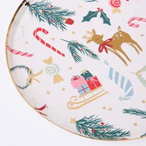 Festive Motif Dinner Plates