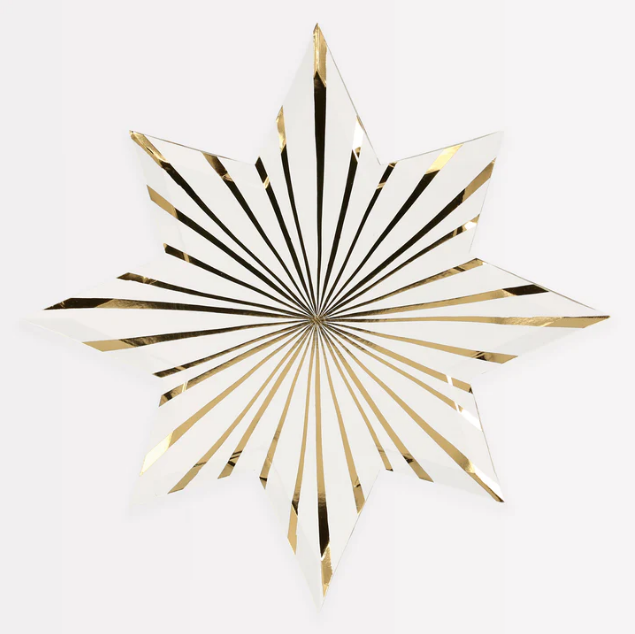 Gold Stripe Star Plates