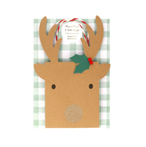 Small Reindeer Gift Bags (x 2)