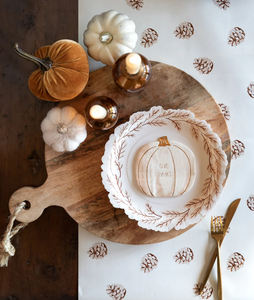 Harvest Pine Cone Paper Table Runner