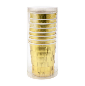 Gold Fringe Party Cups