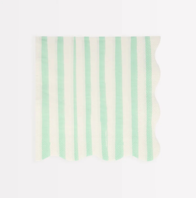 Mint Stripe Large Napkins