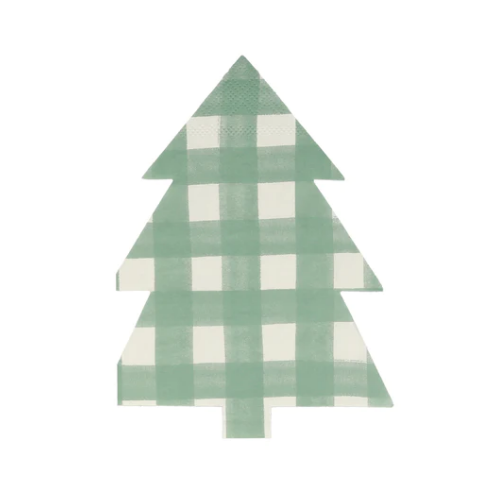 Green Gingham Tree Napkins