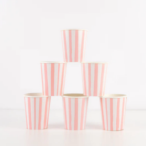 Pink Stripe Cups