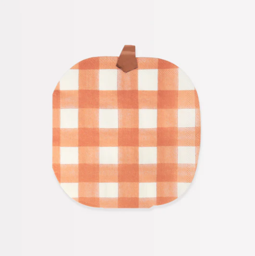 Gingham Pumpkin Napkins