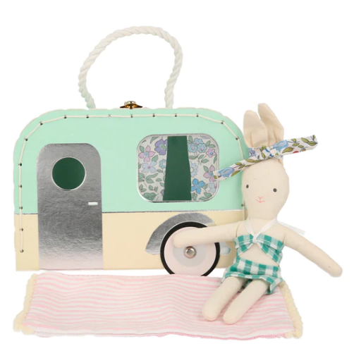 Caravan Bunny Mini Suitcase Doll