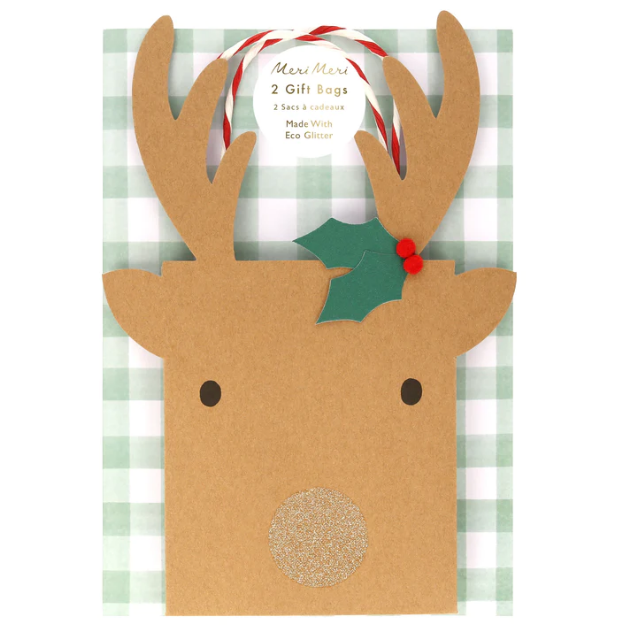 Medium Reindeer Gift Bags (x 2)