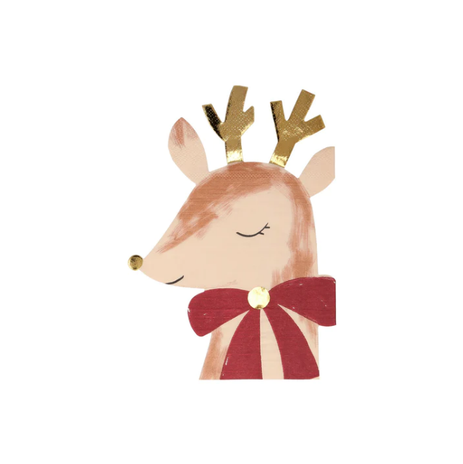 Reindeer With Bow Napkins