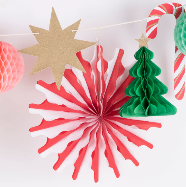 Christmas Honeycomb Garland