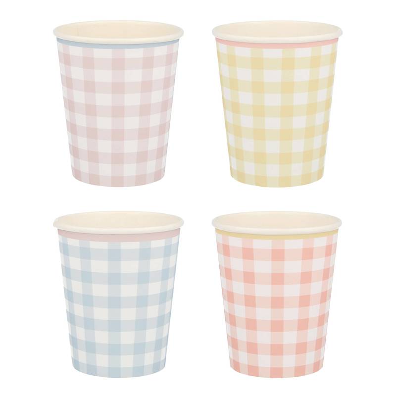 Gingham Cups