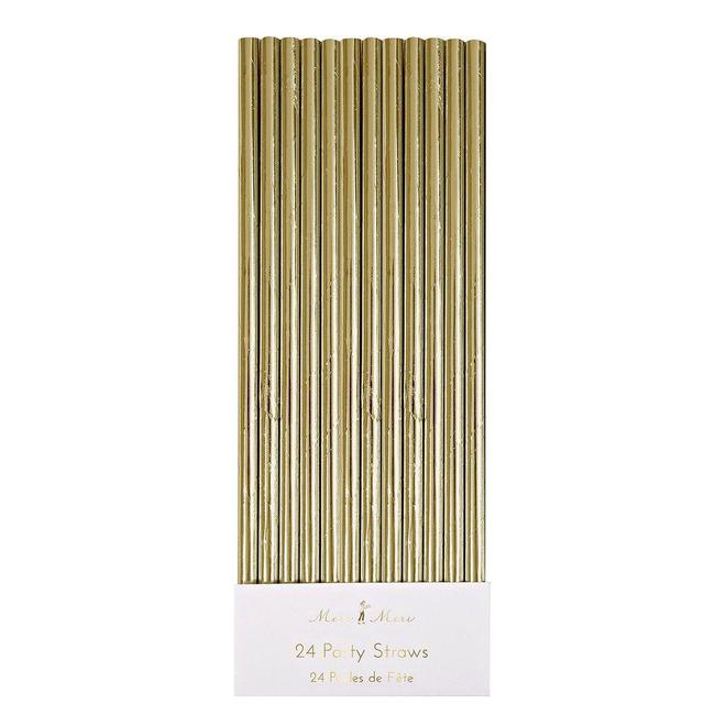 Gold Foil Party Straws