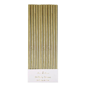 Gold Foil Party Straws