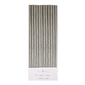 Silver Foil Party Straws