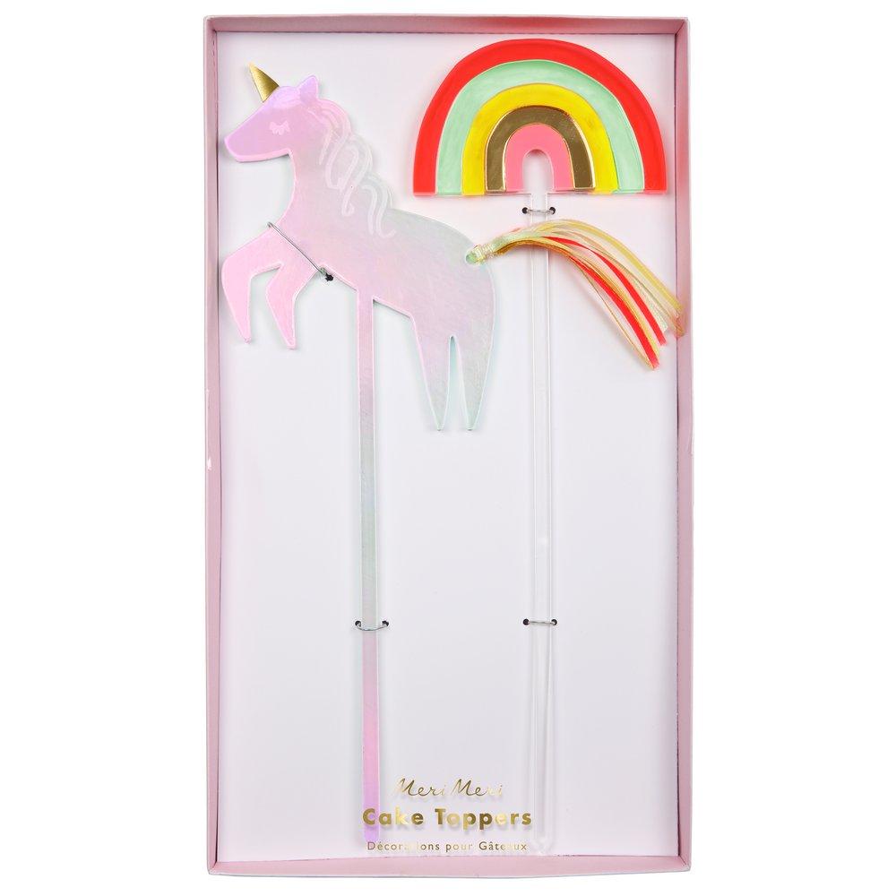 Unicorn & Rainbow Acrylic Cake Toppers