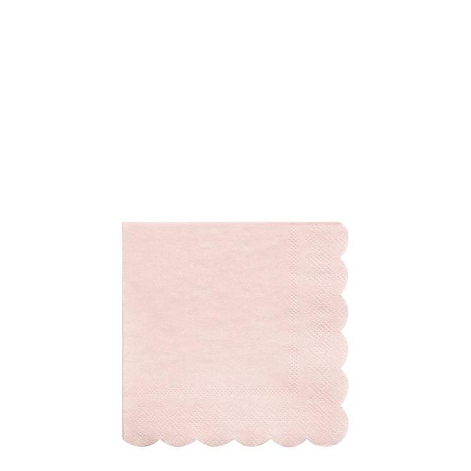 Dusky Pink Scallop Edge Small Napkins